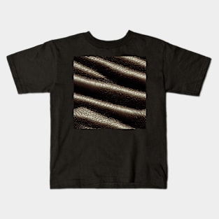 Dark leather, natural and ecological leather print #33 Kids T-Shirt